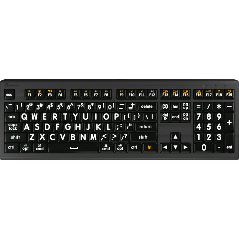 Logickeyboard ASTRA 2 Large-Print White-on-Black Wired Keyboard (Mac, US English)