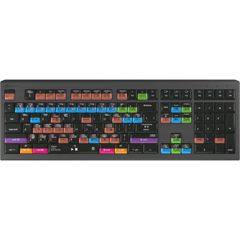 Logickeyboard ASTRA 2 Backlit Keyboard for Cockos Reaper 6 (Mac, US English)