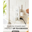 SANUS On-Wall 6-Outlet Surge Protector with Pivoting Outlets
