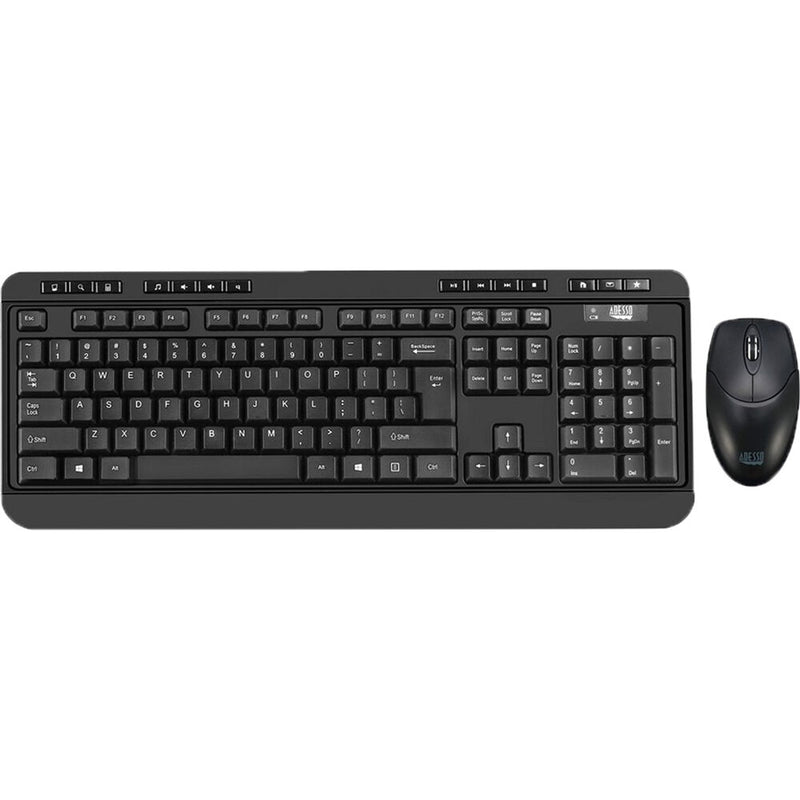 Adesso Antimicrobial Wireless Keyboard Mouse Combo (Black)