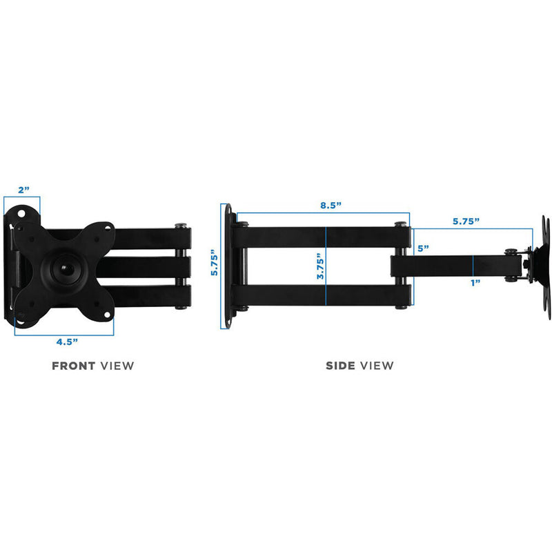 Mount-It! Low-Profile Full-Motion Wall Mount for 13 to 30" Displays
