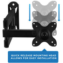 Mount-It! Low-Profile Full-Motion Wall Mount for 13 to 30" Displays
