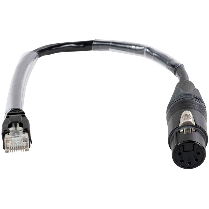 Lex Products DMX5PF-RJ45 DMX 5-Pin Female XLR to Ethernet Adapter (1')