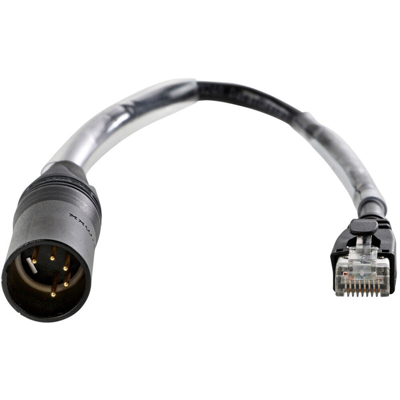 Lex Products DMX5PM-RJ45 DMX 5-Pin Male XLR to Ethernet Adapter (1')