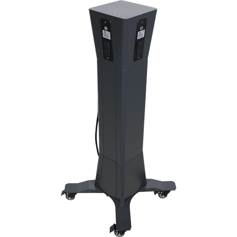 Power Technologies 8-Port AC / 8-Port USB Rolling Charge Stand