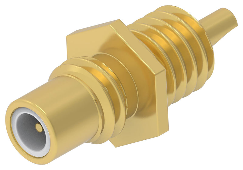 TE CONNECTIVITY 2477166-1 RF / Coaxial Connector, SMC Coaxial, Straight Bulkhead Jack, Solder Cup, 50 ohm, Brass