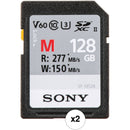 Sony 128GB SF-M UHS-II SDXC Memory Card (2-Pack)
