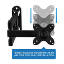 Mount-It! Full Motion Small TV Wall Mount for up to 30" Screens