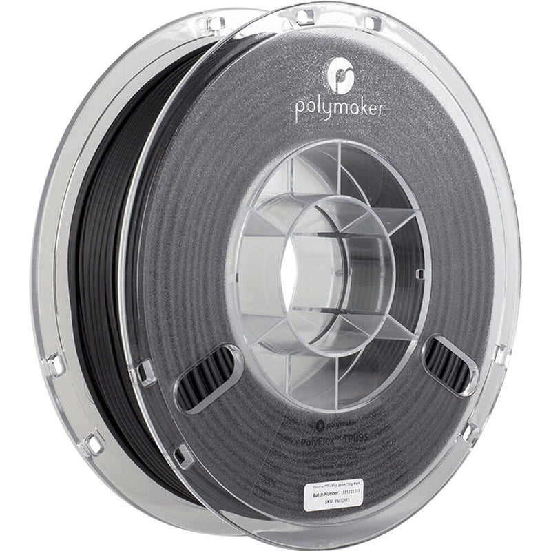 Polymaker PolyFlex TPU95-HF 3D Printing Filament 2.2 lb (2.85mm Diameter, Black)
