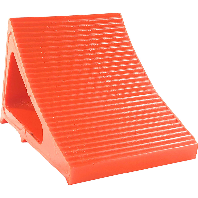 Elasco Products Medium 6" Wheel Chock with Rope (Orange, Pair)