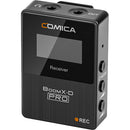 Comica Audio BoomX-D PRO D2 Ultracompact 2-Person Digital Wireless Microphone System/Recorder (2.4 GHz, Black)