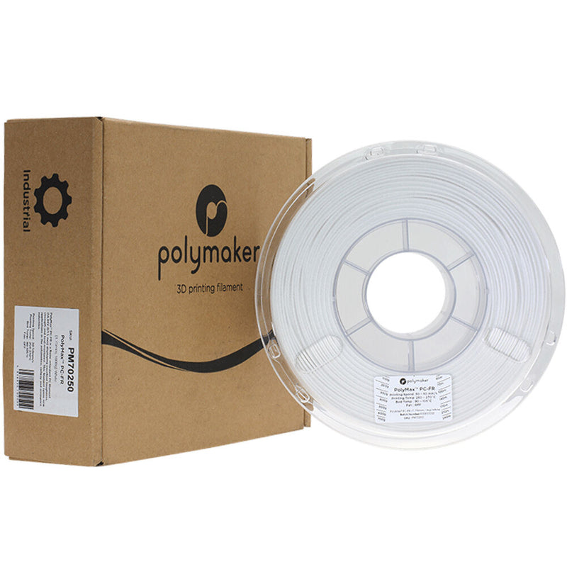 Polymaker PolyMax PC-FR 3D Printing Filament 2.2 lb (1.75mm Diameter, White)