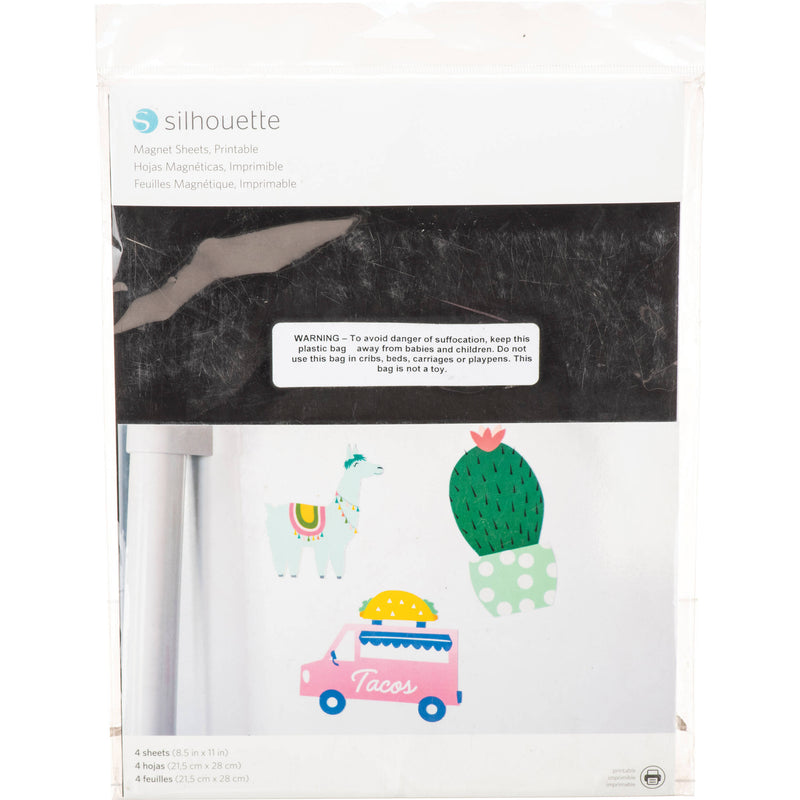 Silhouette Printable Magnet Paper (8.5 x 11", 4 Sheets)