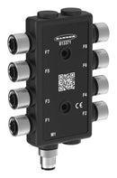 BANNER ENGINEERING R95-8M125-M125Q-P Sensor Distribution Box, A Code, M12 Connector - 5 Pole, M12 Connector - 5 Pole, 8 Ports