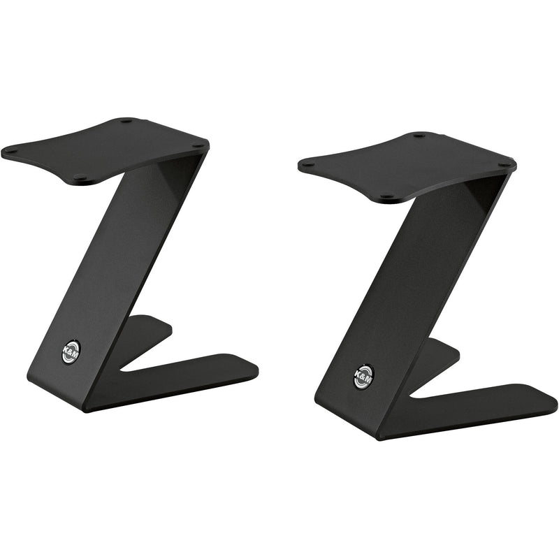 K&M 26773 Tabletop Monitor Z-Stand (Pair, Structured Black)