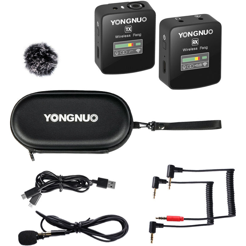 Yongnuo Feng Compact Digital Wireless Microphone System for Cameras & Smartphones (2.4 GHz)