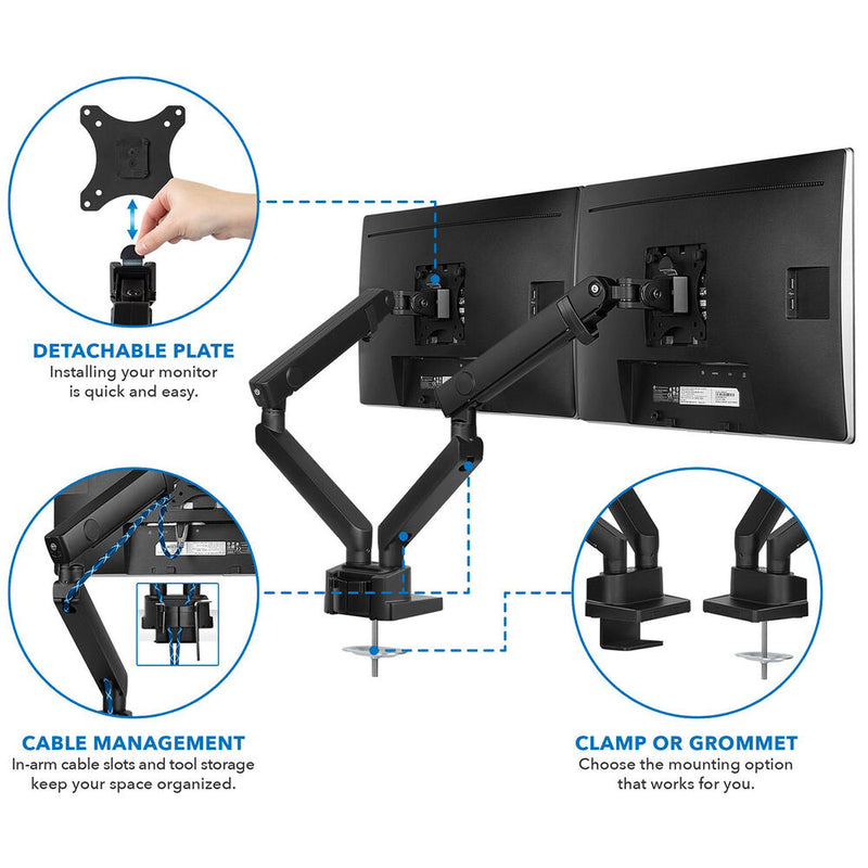 Mount-It! Dual Monitor Desk Mount