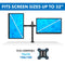 Mount-It! Full Motion Dual Monitor Desk Mount for 13-32" Monitors