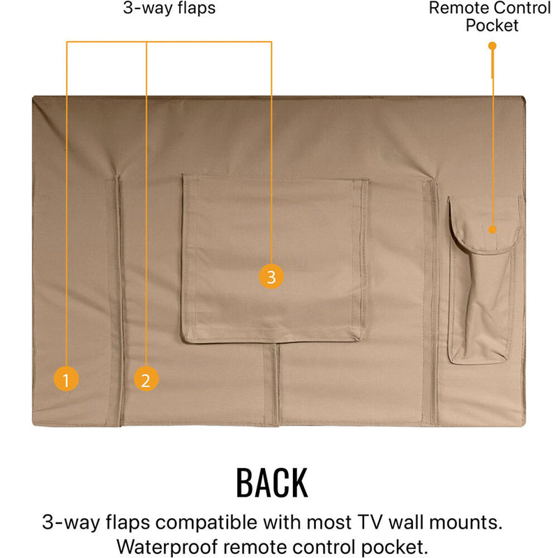 KHOMO GEAR Outdoor TV Cover for 55 to 58" Outdoor TVs (Brown)