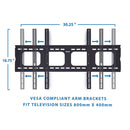 Mount-It! Low Profile Fixed TV Wall Mount for 50-80" TV's