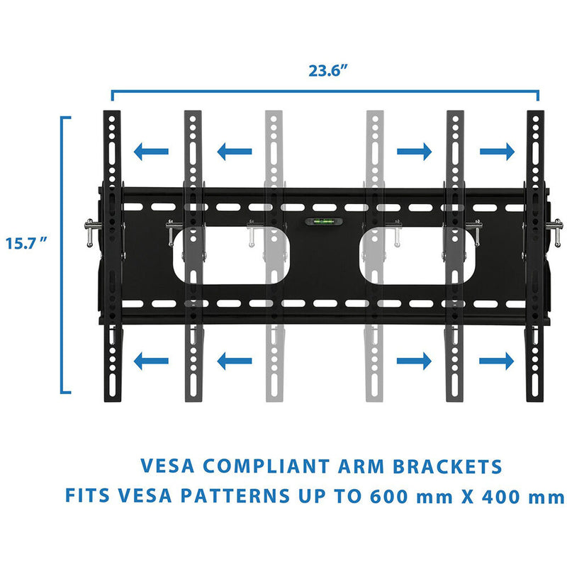 Mount-It! Tilting & Locking Low Profile Wall Mount for 65" Displays