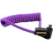 Kondor Blue Gerald Undone Braided Coiled High-Speed Right-Angle Micro-HDMI to HDMI Cable for Select&nbsp;Sony & Fuji Cameras (Limited Purple Edition, 12 to 24")