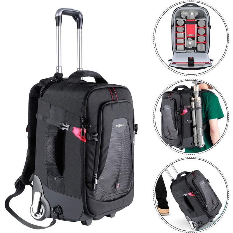 Neewer 2-in-1 Rolling Camera Backpack