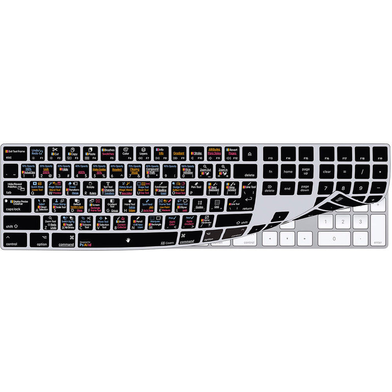 KB Covers 3-in-1 Photoshop, Illustrator, and InDesign Keyboard Cover for Apple Magic Keyboard with Number Pad (2016 and Later)