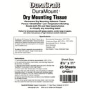 Duracraft Duramount Dry Mounting Tissue (8.5 x 11", 25 Sheets)