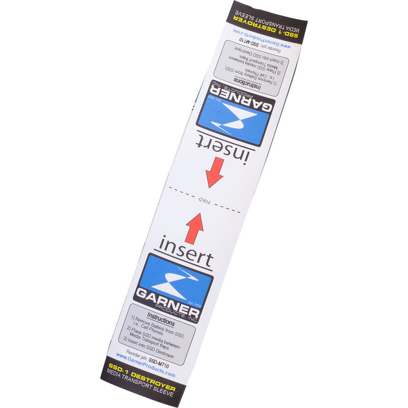 Garner SSD-MT Media Transport Sleeves for SSD-1 Solid-State & Flash Destroyer (100-Pack)