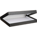 Print File Black Clamshell Archival Portfolio Box with White Lining - 11.25 x 14.25 x 1-3/8"