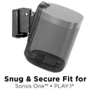 Mount-It! Adjustable Wall Mount for Sonos One, One SL, and PLAY:1 (Black)