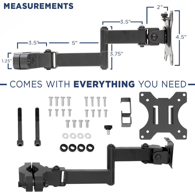 Mount-It! Full Motion Monitor Truss/Pole Mount - Vesa 75x75 to 100x100 mm/32' Screen