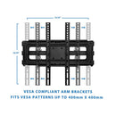 Mount-It! Full Motion Dual Arm 32-55'TV Wall Mount