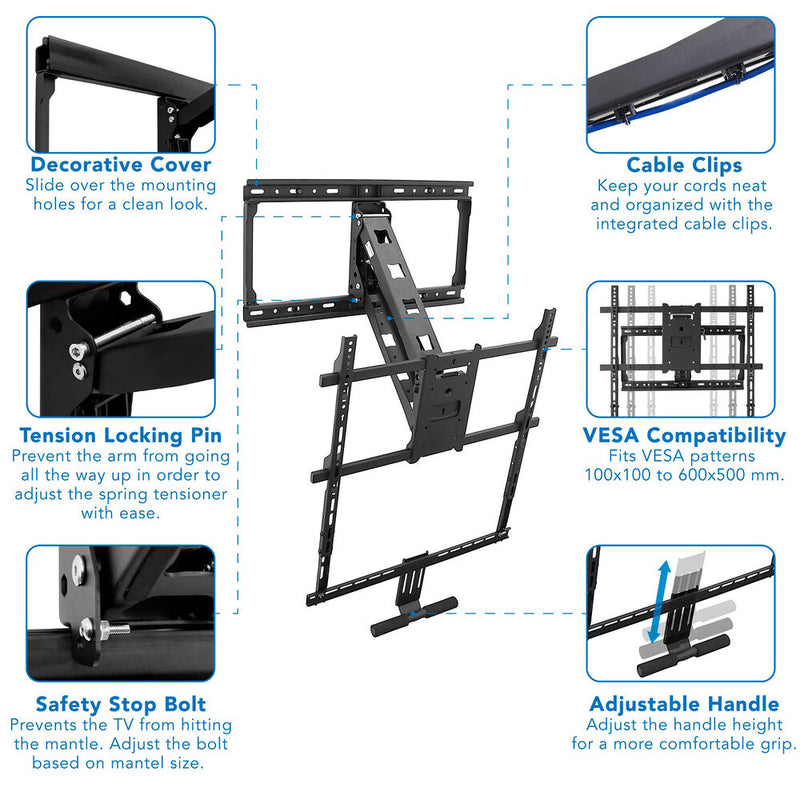Mount-It! Over-Fireplace Mount for 42 to 65" TVs