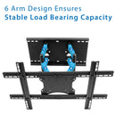 Mount-It! Full Motion TV Wall Mount with Dual Articulating Arms  Fits 32-80" TVs  Vesa 600x400 Max