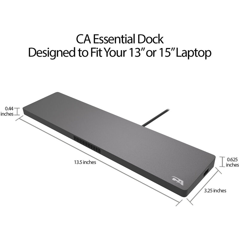Cyber Acoustics Essential DS-2000 USB 3.1 Gen 2 Type-C Docking Station