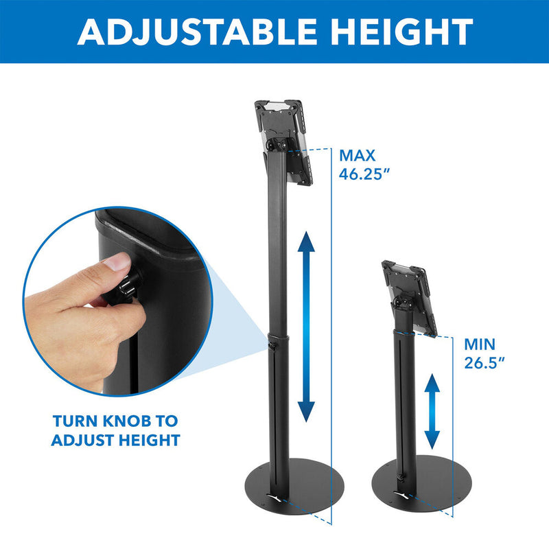 Mount-It! Universal Tablet Floor Kiosk (Black)