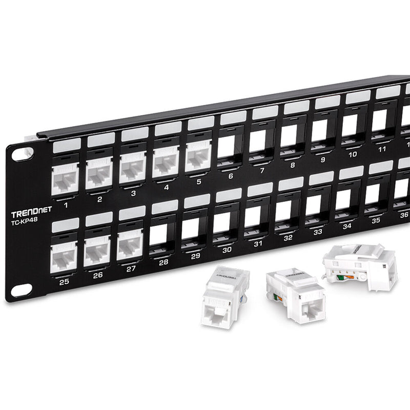 TRENDnet 48-Port Blank Keystone Patch Panel