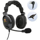 Eartec Proline Double Headset with Motorola 2-Pin Plug Inline PTT