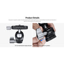 Leofoto LH-22 Low-Profile Ball Head with Quick Release Plate