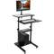 Mount-It! Rolling Computer Workstation with Monitor Mount (Black)