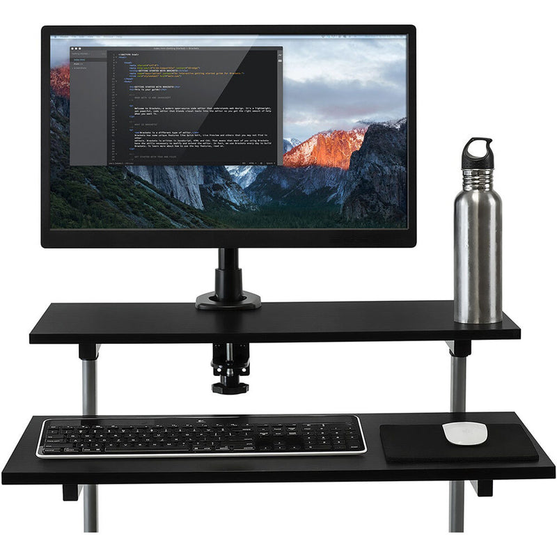 Mount-It! Rolling Computer Workstation with Monitor Mount (Black)