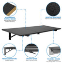 Mount-It! Wall-Mounted Drop Leaf Table/Workstation