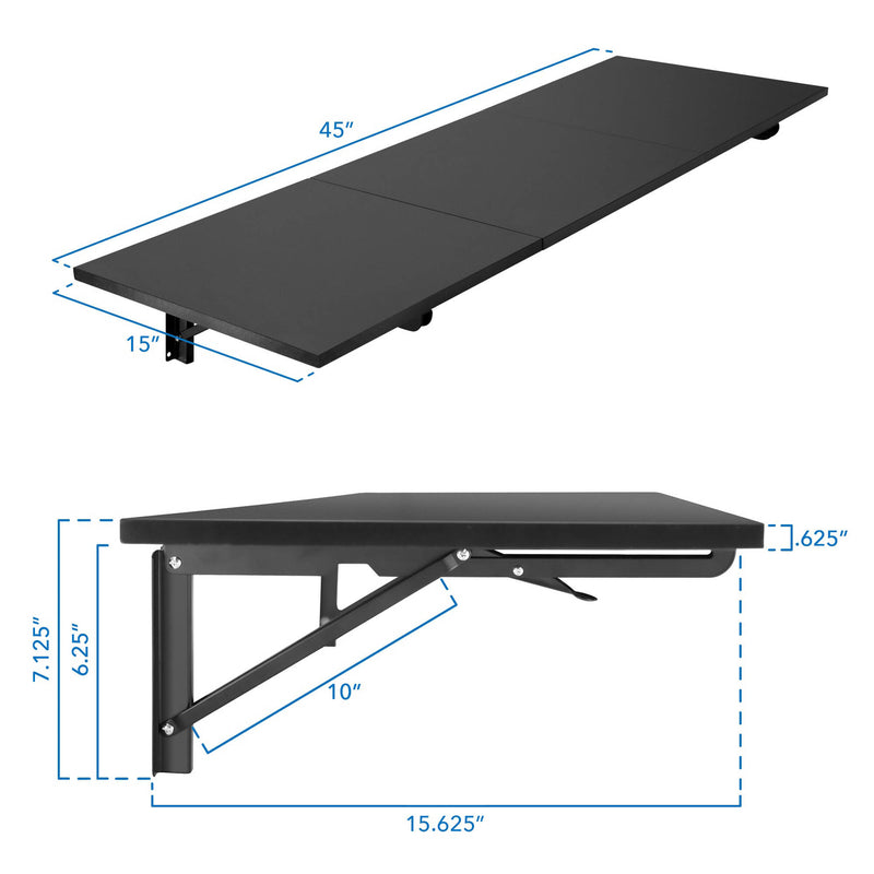 Mount-It! Wall-Mounted Drop Leaf Table/Workstation