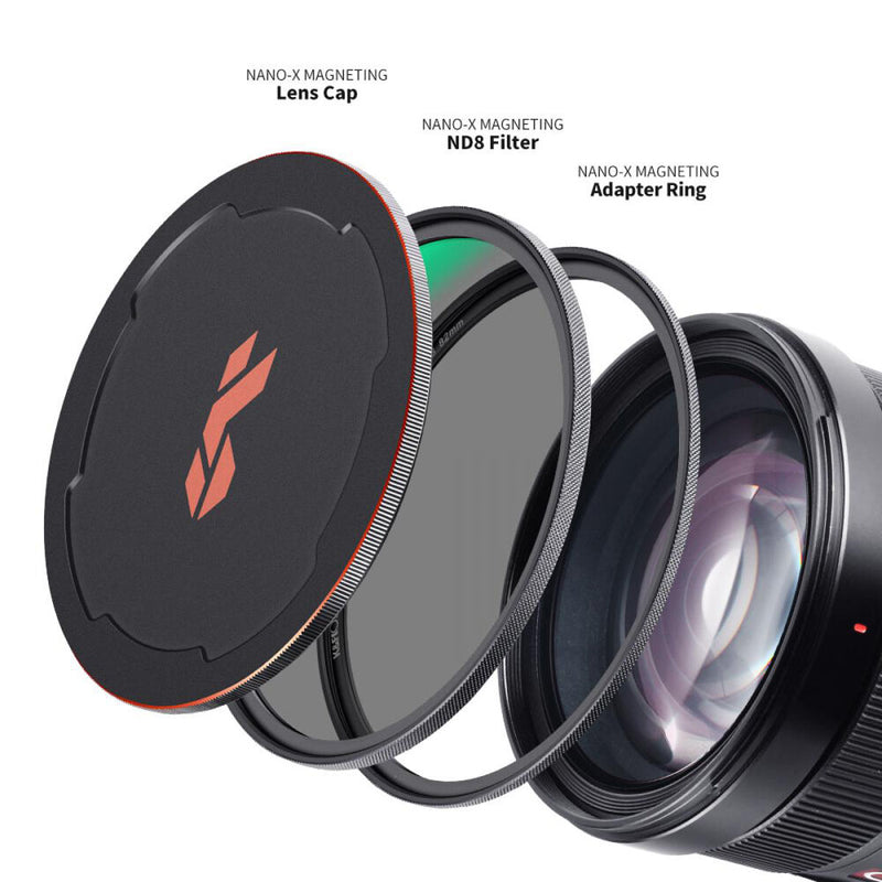 K&F Concept Nano-X Magnetic Filter with Adapter Ring & Lens Cap (62mm, 3-Stop)