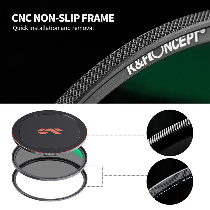 K&F Concept Nano-X Magnetic Filter with Adapter Ring & Lens Cap (58mm, 3-Stop)