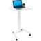 Mount-It! Adjustable Rolling Laptop Desk (White)