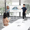 Mount-It! Interactive Display Stand & Mobile TV Flip Cart with Shelf (White)