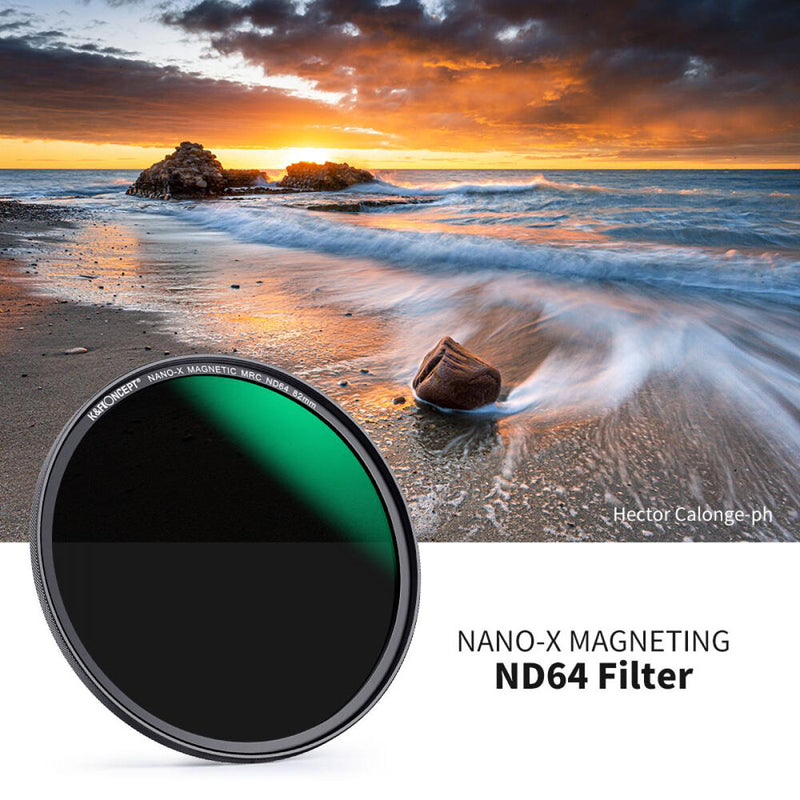 K&F Concept Nano-X Magnetic Filter with Adapter Ring & Lens Cap (77mm, 6-Stop)